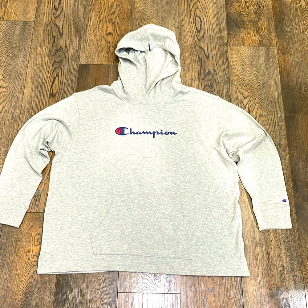 Champion 2XL authentic activewear, lightweight, gray sweatshirt vintage